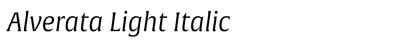 Alverata Light Italic